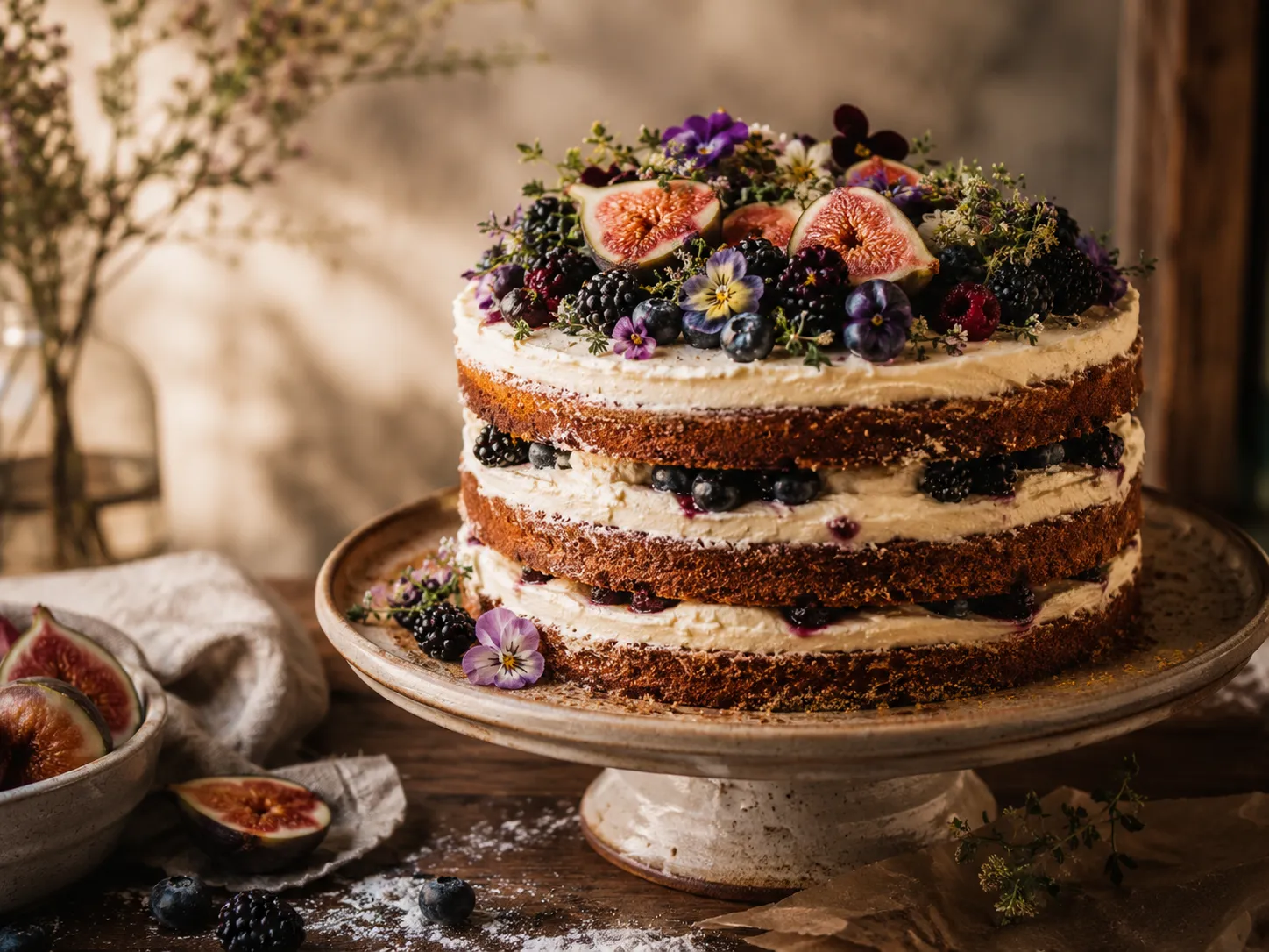 A freshly baked Seasonal Cake Slice